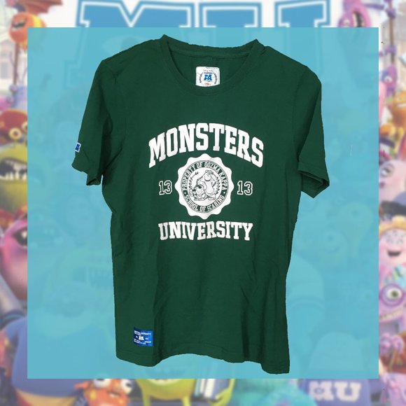 Disney Pixar Monsters University Green T-Shirt - Picture 1 of 5